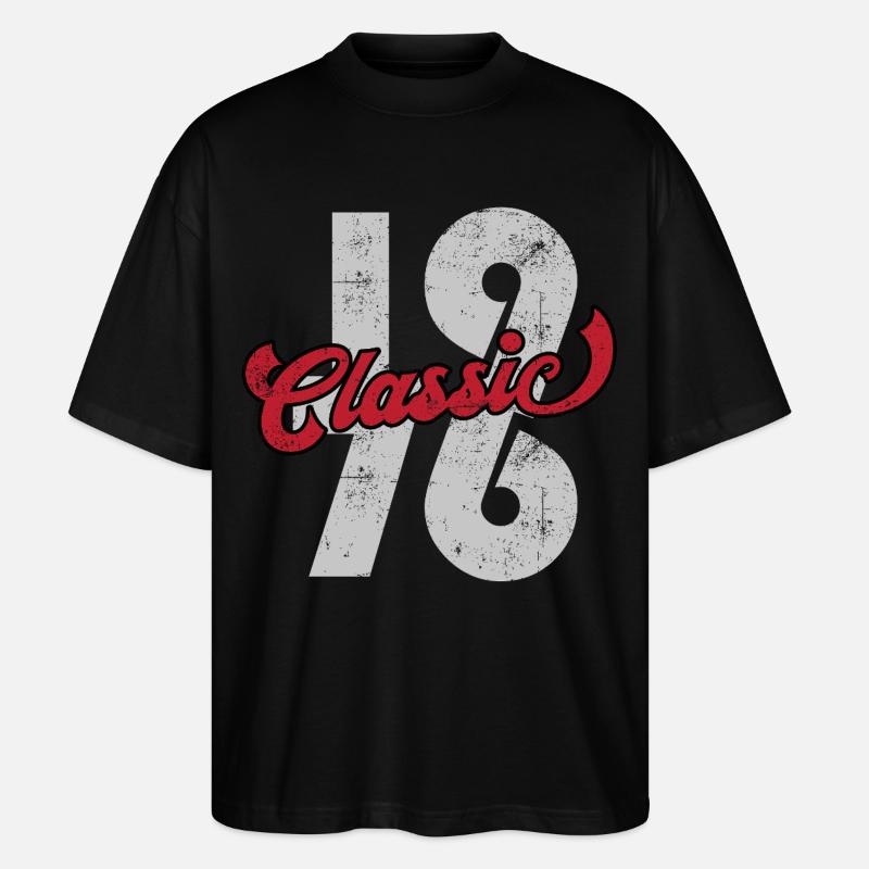 Classic 1976 - Stanley/Stella Oversized Unisex Bio T-Shirt Blaster 2.0 - Schwarz