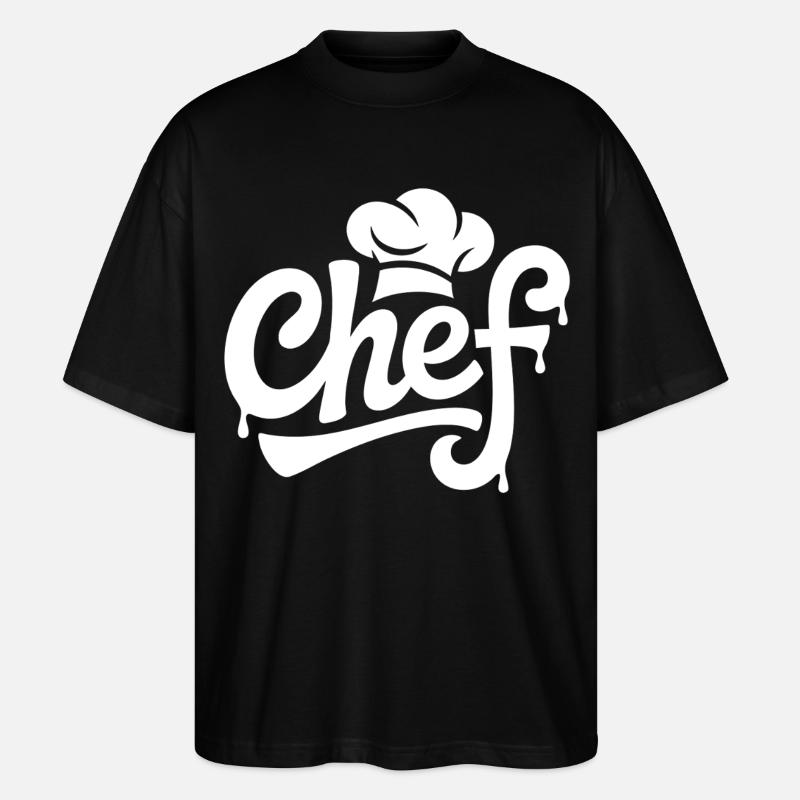 Chef Graffiti Küchenlogo - Stanley/Stella Oversized Unisex Bio T-Shirt Blaster 2.0 - Schwarz