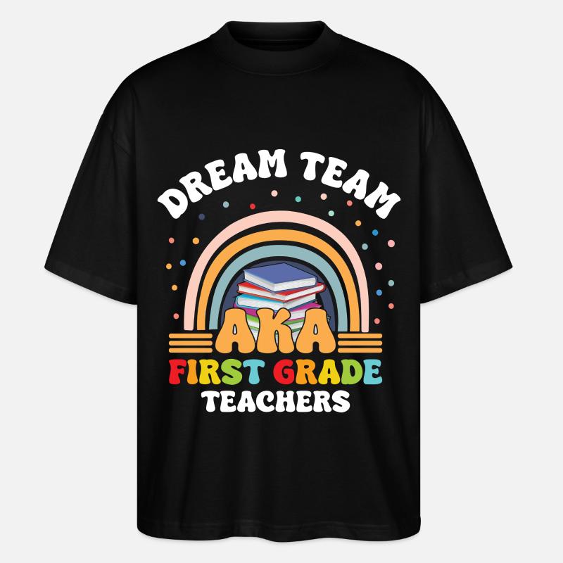 Lehrer-Dreamteam der ersten Klasse - Stanley/Stella Oversized Unisex Bio T-Shirt Blaster 2.0 - Schwarz