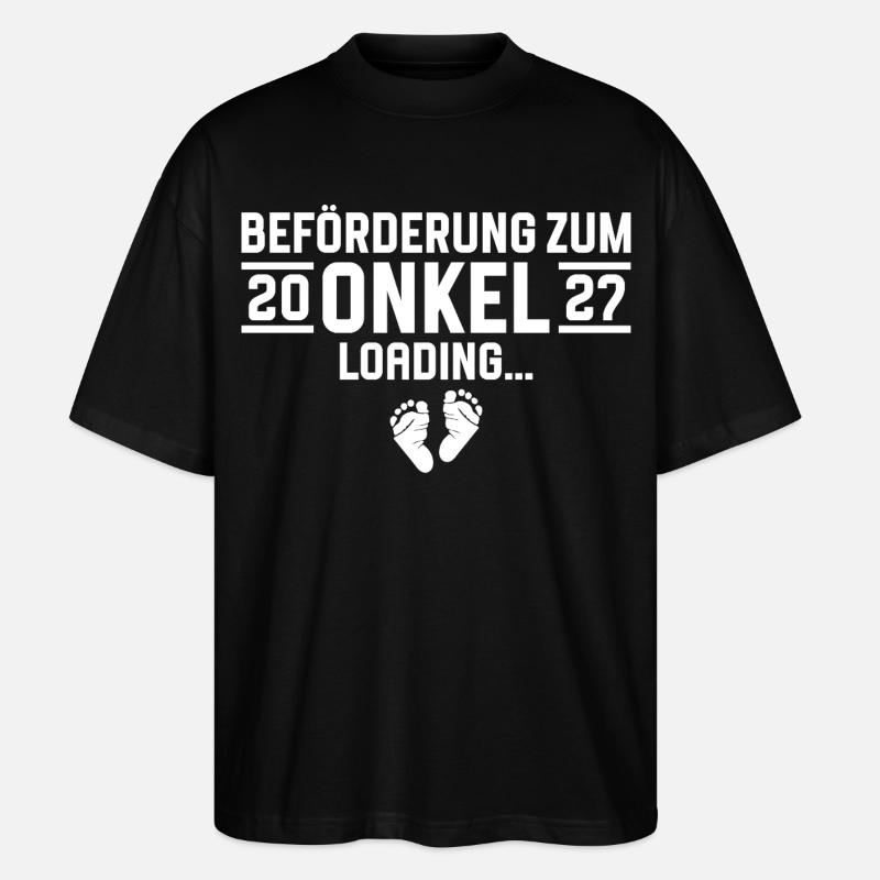 Beförderung zum Onkel 2027 loading - Stanley/Stella Oversized Unisex Bio T-Shirt Blaster 2.0 - Schwarz