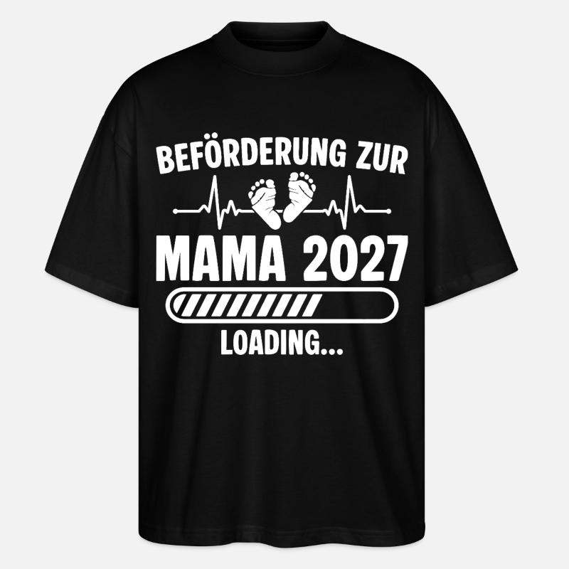 Annoncez la future future maman 2027 - T-shirt bio Blaster 2.0 coupe oversize Stanley/Stella Unisexe - noir