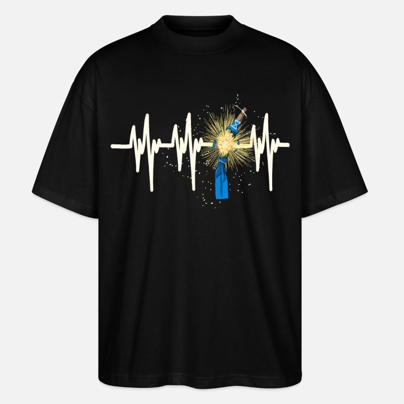 Fallas de Valencia Heartbeat - Stanley/Stella Oversized Unisex Organic T-shirt Blaster 2.0 - black