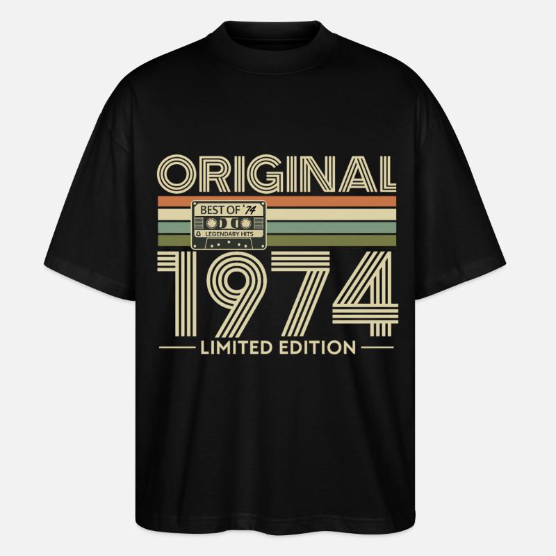 Originale Retro-Hits von 1974 - Stanley/Stella Oversized Unisex Bio T-Shirt Blaster 2.0 - Schwarz