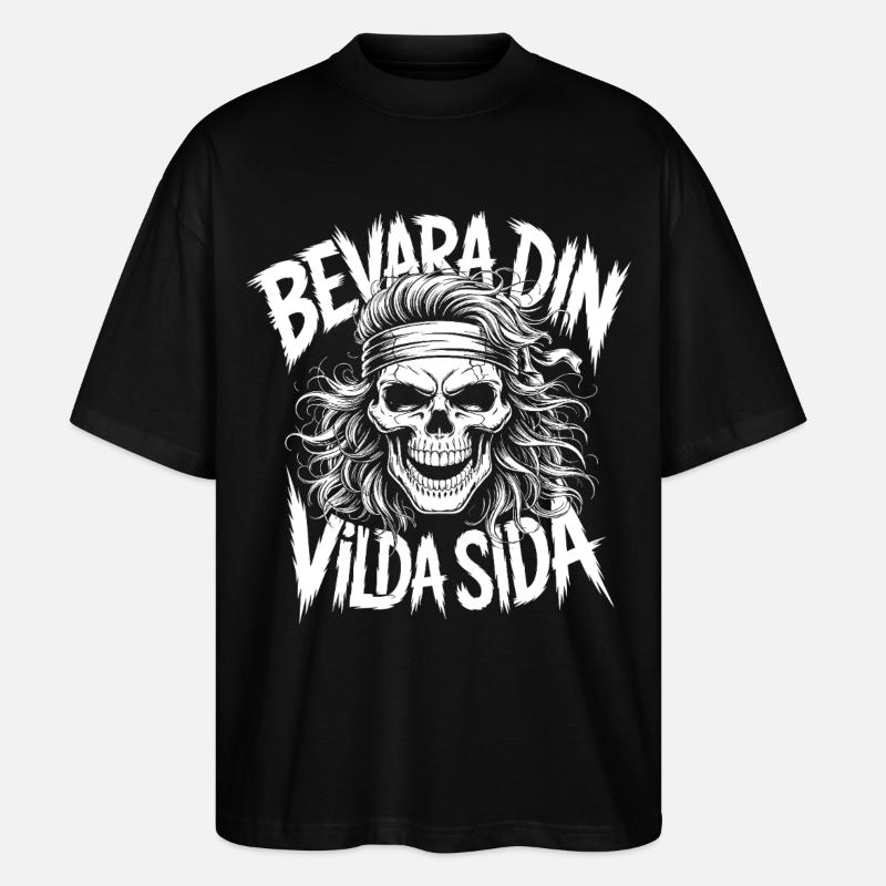 Wild Side Skull - Stanley/Stella Oversized Unisex Bio T-Shirt Blaster 2.0 - Schwarz