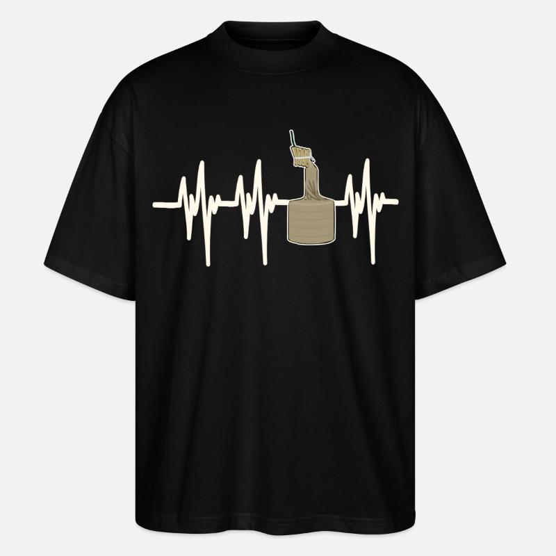 Battement de cœur Pyro Cipolla - T-shirt bio Blaster 2.0 coupe oversize Stanley/Stella Unisexe - noir
