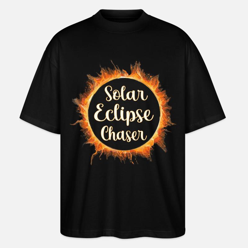 Solar eclipse chaser - Stanley/Stella Oversized Unisex Organic T-shirt Blaster 2.0 - black