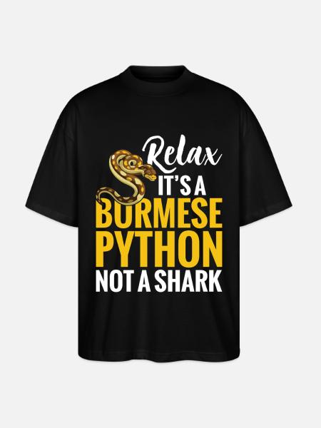  Snake Owner Terrarium Reptile Enclosure Burmese - Stanley/Stella Oversized Unisex Organic T-shirt Blaster 2.0 - black
