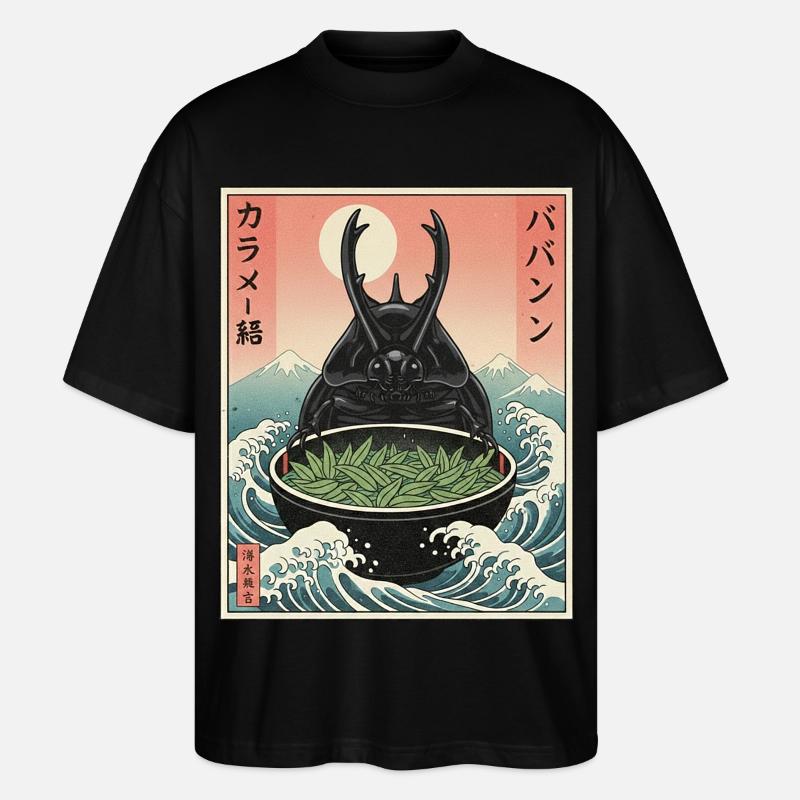 Kawaii Mistkäfer - Stanley/Stella Oversized Unisex Bio T-Shirt Blaster 2.0 - Schwarz