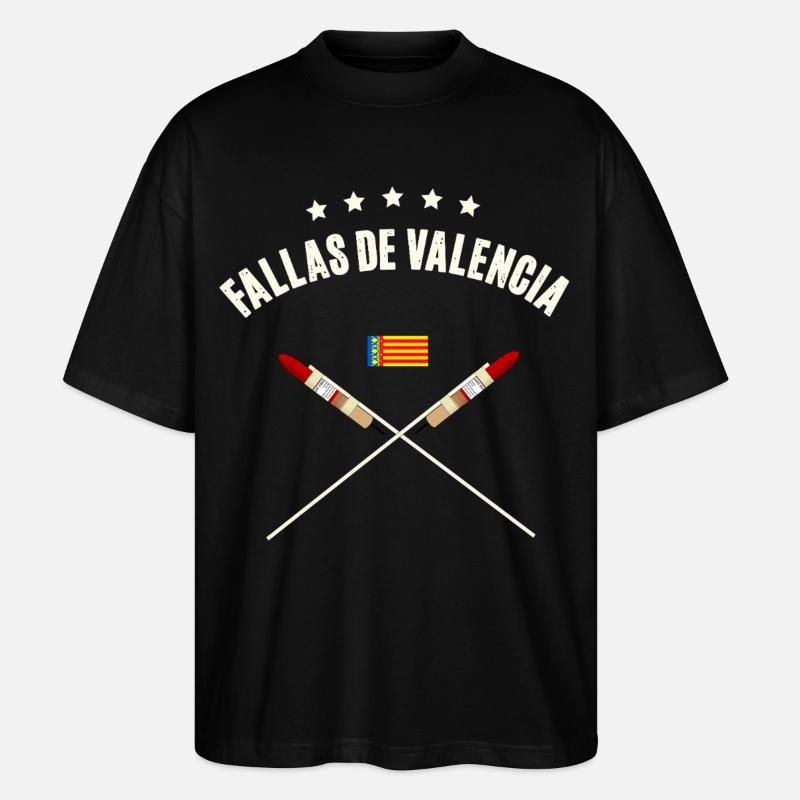 Fallas De Valencia Rocket - Stanley/Stella Oversized Unisex Organic T-shirt Blaster 2.0 - black
