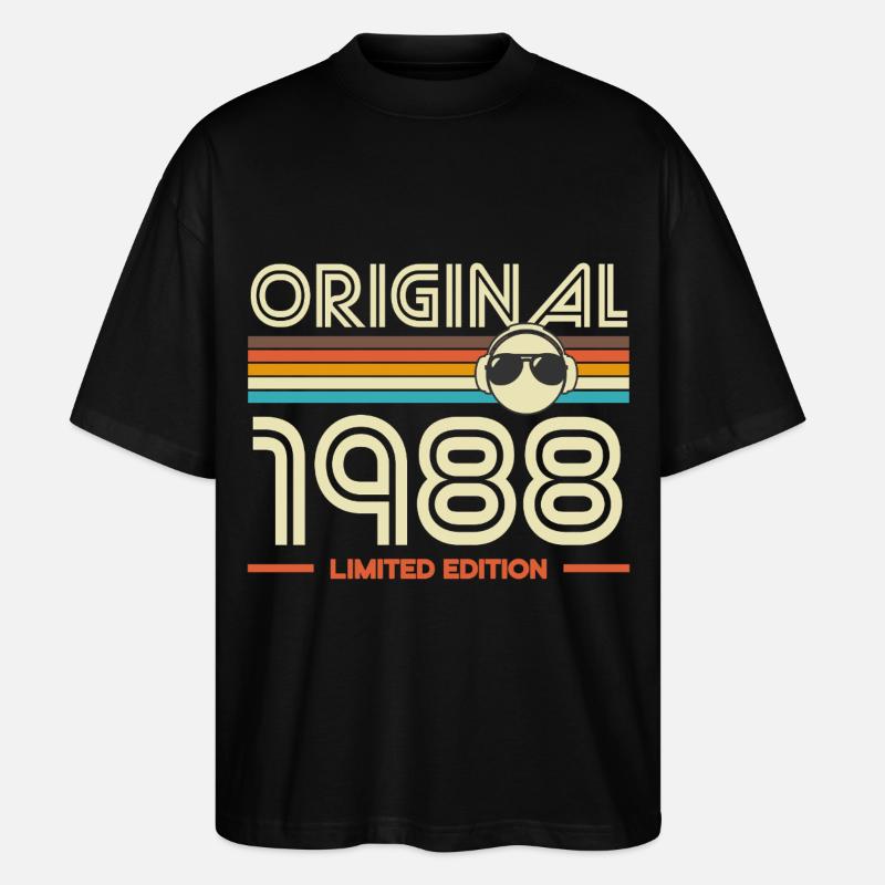 Originale Retro-Edition von 1988 - Stanley/Stella Oversized Unisex Bio T-Shirt Blaster 2.0 - Schwarz