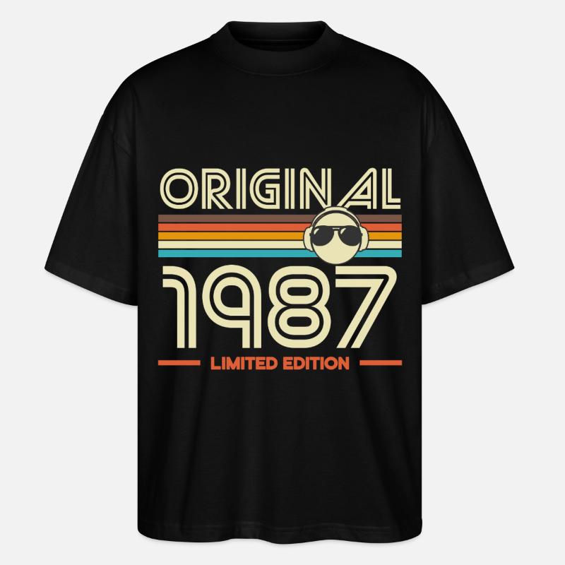 Original 1987 Édition Retro - T-shirt bio Blaster 2.0 coupe oversize Stanley/Stella Unisexe - noir