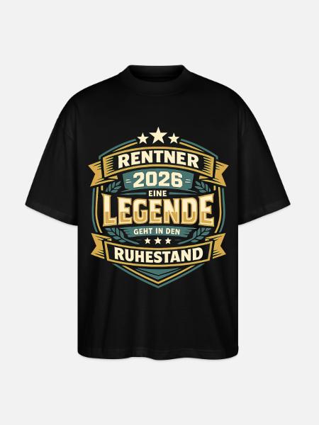 Retraités 2026 Retraite non responsable - T-shirt bio Blaster 2.0 coupe oversize Stanley/Stella Unisexe - noir