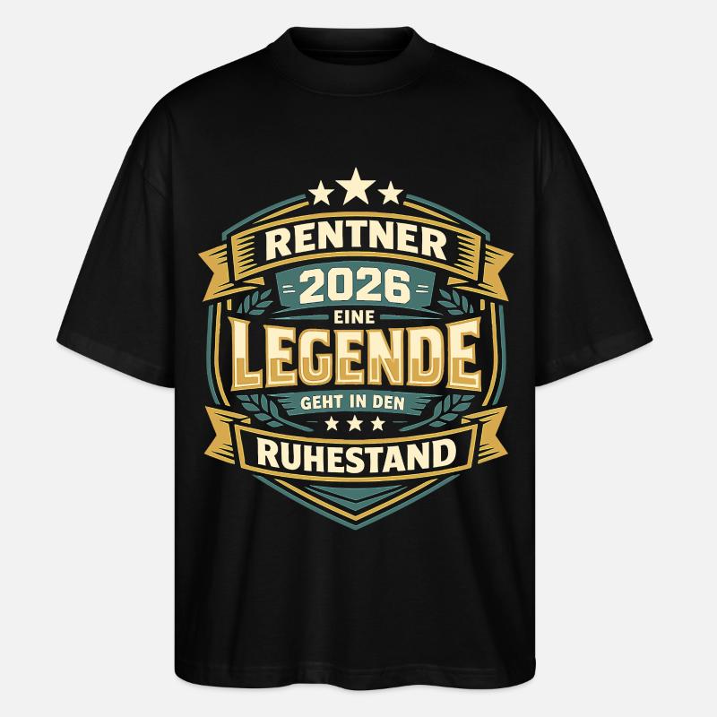 Retraités 2026 Retraite non responsable - T-shirt bio Blaster 2.0 coupe oversize Stanley/Stella Unisexe - noir