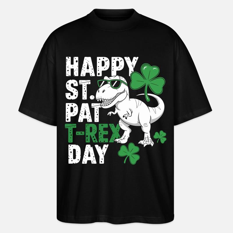 St Patrick's Rex Day Tee - Stanley/Stella Oversized Unisex Bio T-Shirt Blaster 2.0 - Schwarz