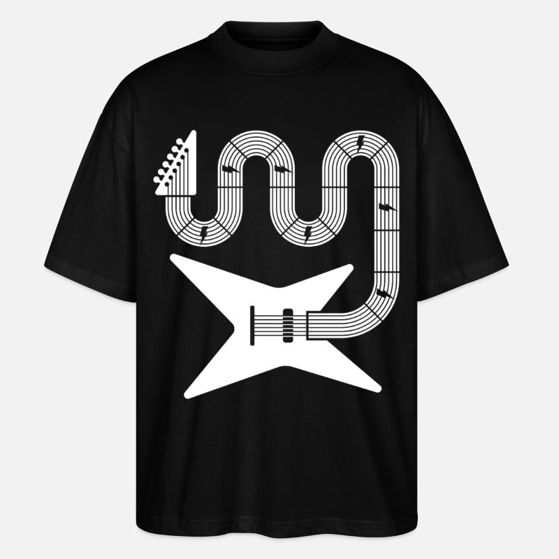 Abstrakte E-Gitarre - Stanley/Stella Oversized Unisex Bio T-Shirt Blaster 2.0 - Schwarz
