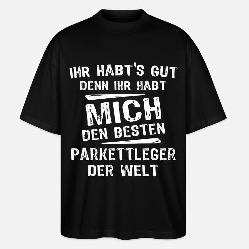 Parkettleger - Stanley/Stella Oversized Unisex Bio T-Shirt Blaster 2.0 - Schwarz