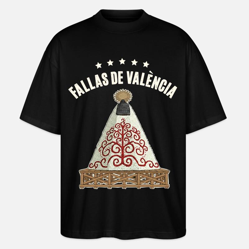 Fleurs de Fallas de Valencia - T-shirt bio Blaster 2.0 coupe oversize Stanley/Stella Unisexe - noir