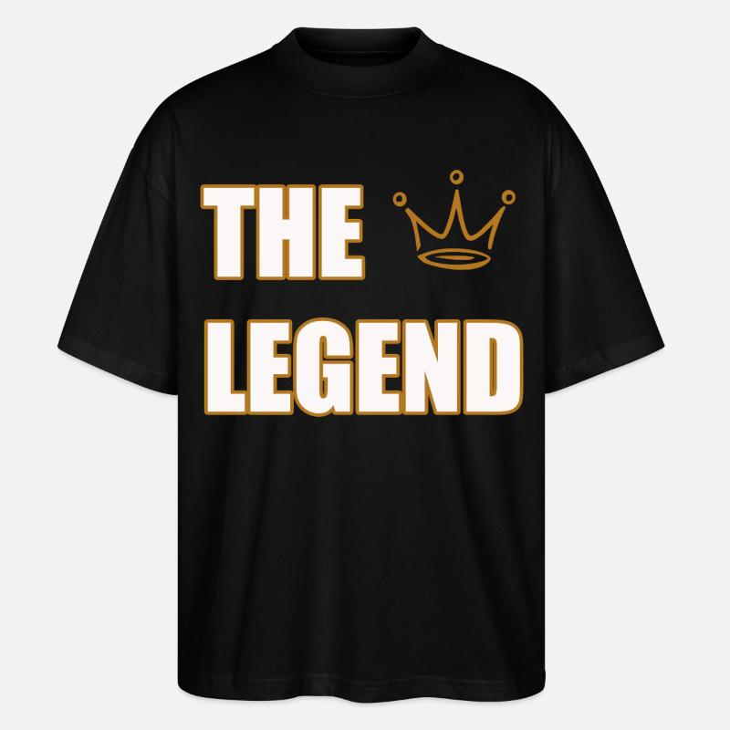THE LEGEND – Bold Iconic Statement Design - Stanley/Stella Oversized Unisex Bio T-Shirt Blaster 2.0 - Schwarz