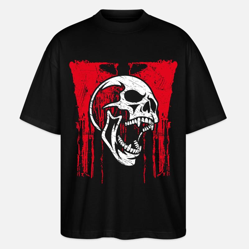 Schädel schreit - Stanley/Stella Oversized Unisex Bio T-Shirt Blaster 2.0 - Schwarz