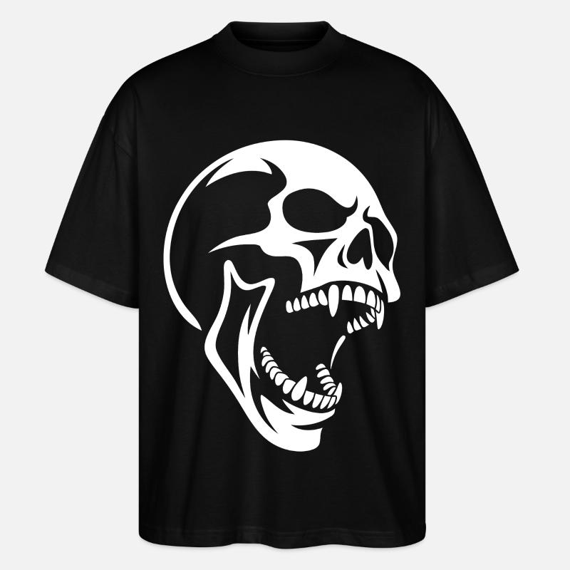 Cri de Crâne Design de Crâne - T-shirt bio Blaster 2.0 coupe oversize Stanley/Stella Unisexe - noir