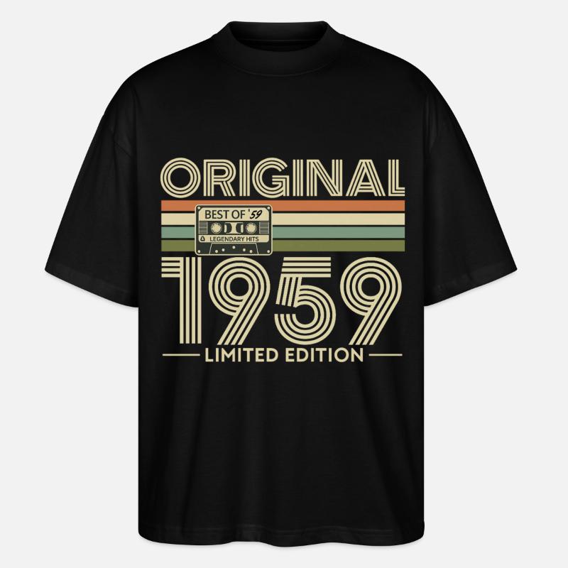 1959 limitierte Kassette - Stanley/Stella Oversized Unisex Bio T-Shirt Blaster 2.0 - Schwarz