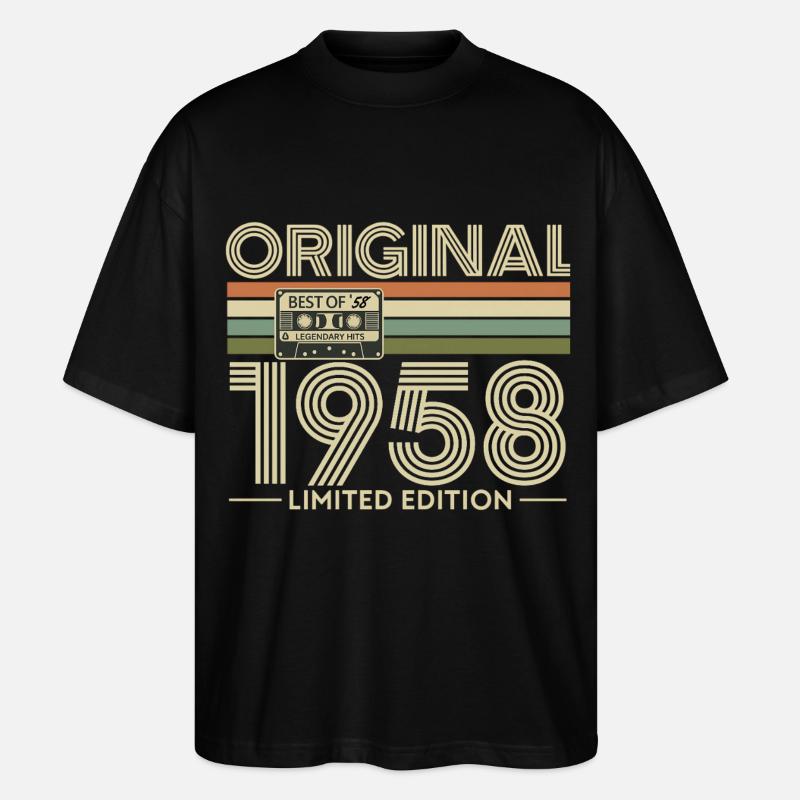Original 1958 Edition Retro - T-shirt bio Blaster 2.0 coupe oversize Stanley/Stella Unisexe - noir
