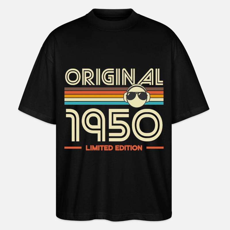 Original 1950 Retro Tee - T-shirt bio Blaster 2.0 coupe oversize Stanley/Stella Unisexe - noir