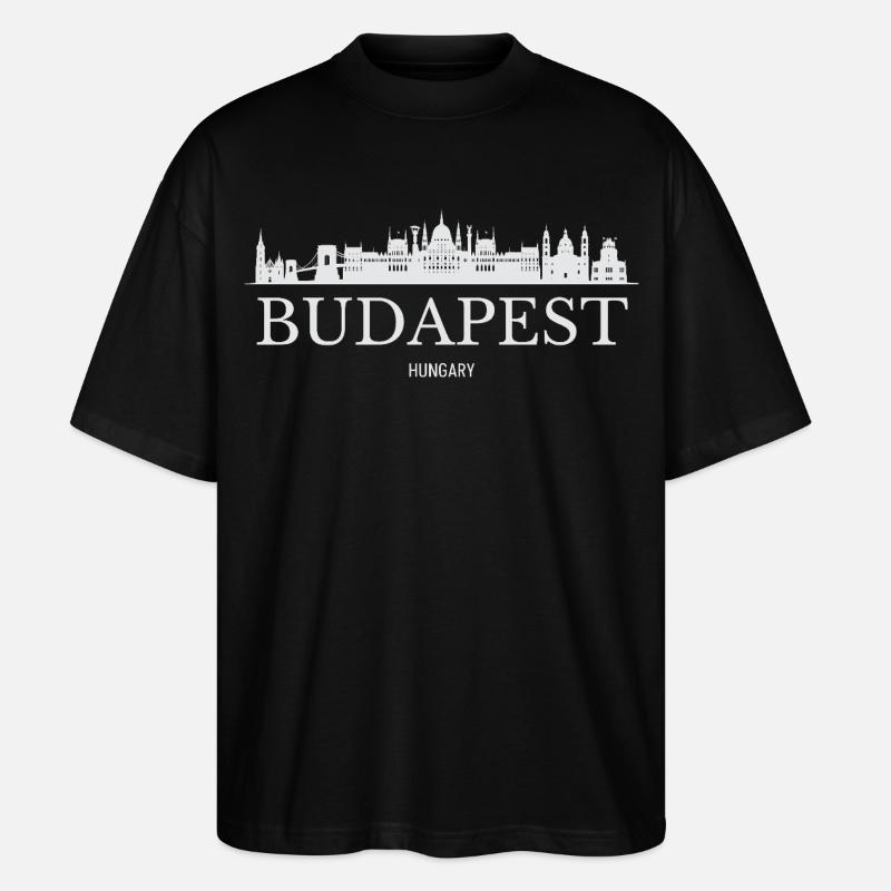 Skyline de Budapest, Budapest Hongrie - T-shirt bio Blaster 2.0 coupe oversize Stanley/Stella Unisexe - noir