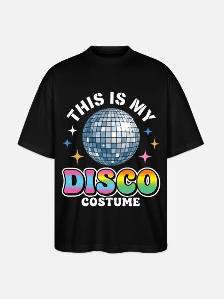 Dette er min discokostume Diskokugle - Stanley/Stella Oversize Unisex Øko T-shirt Blaster 2.0 - sort