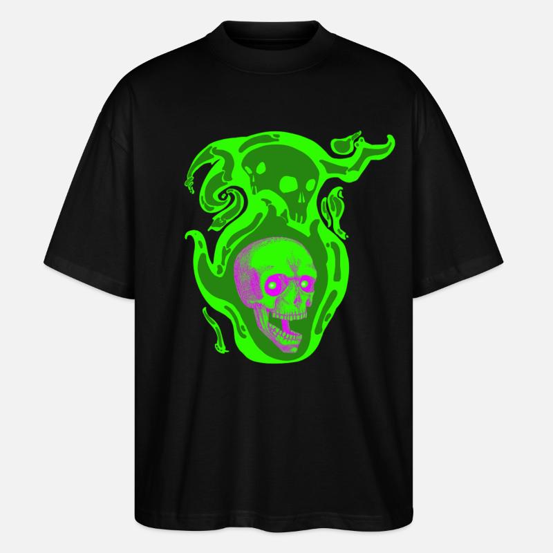 Nebelschädel - Stanley/Stella Oversized Unisex Bio T-Shirt Blaster 2.0 - Schwarz