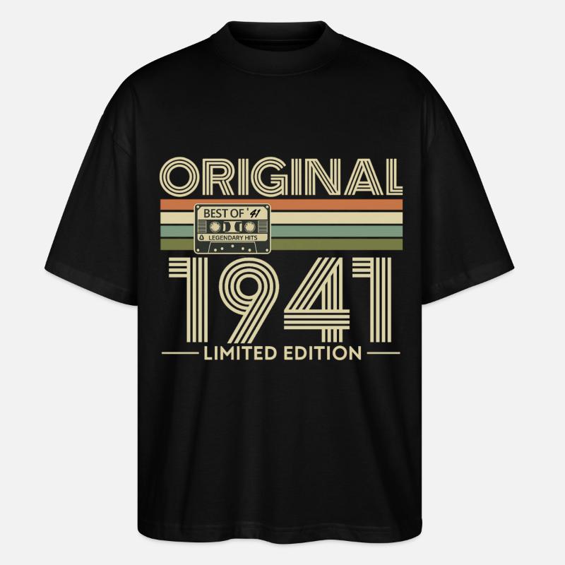 Original 1941 Édition Limitée - T-shirt bio Blaster 2.0 coupe oversize Stanley/Stella Unisexe - noir