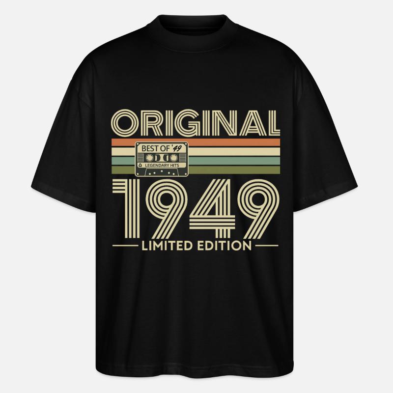 Original 1949 Limited Edition Retro - Stanley/Stella Oversized Unisex Bio T-Shirt Blaster 2.0 - Schwarz