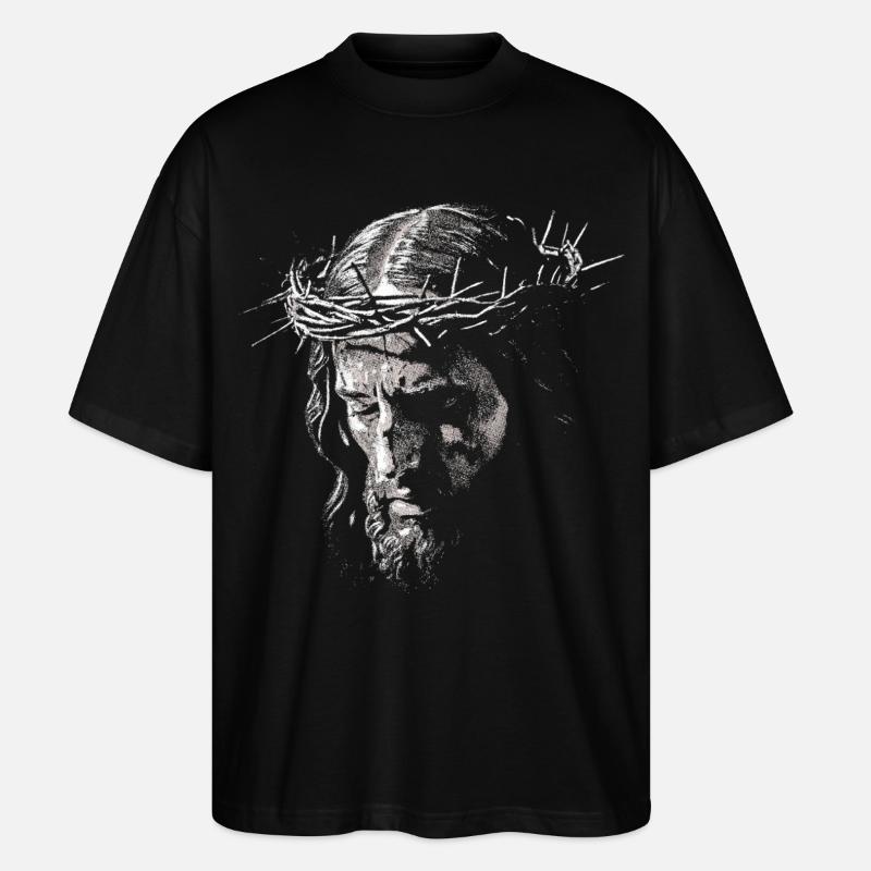 Jezus - Stanley/Stella Oversized Unisex Bio T-Shirt Blaster 2.0 - Schwarz