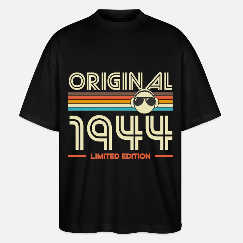 Originale Retro-Edition von 1944 - Stanley/Stella Oversized Unisex Bio T-Shirt Blaster 2.0 - Schwarz