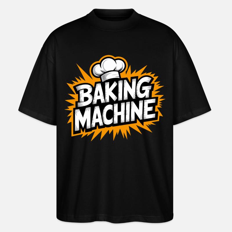 Baking Machine Fun - Stanley/Stella Oversized Unisex Bio T-Shirt Blaster 2.0 - Schwarz