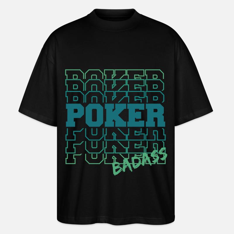 Cooler Poker-Gradienten-Tippfehler - Stanley/Stella Oversized Unisex Bio T-Shirt Blaster 2.0 - Schwarz