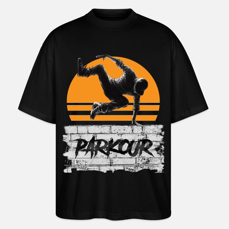 Parkour - Stanley/Stella Oversized Unisex Bio T-Shirt Blaster 2.0 - Schwarz