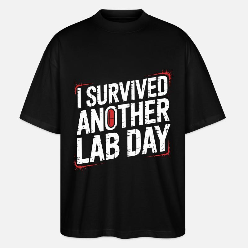 Pharmacist Student I Survived Another Medicine - Stanley/Stella Oversized Unisex Bio T-Shirt Blaster 2.0 - Schwarz