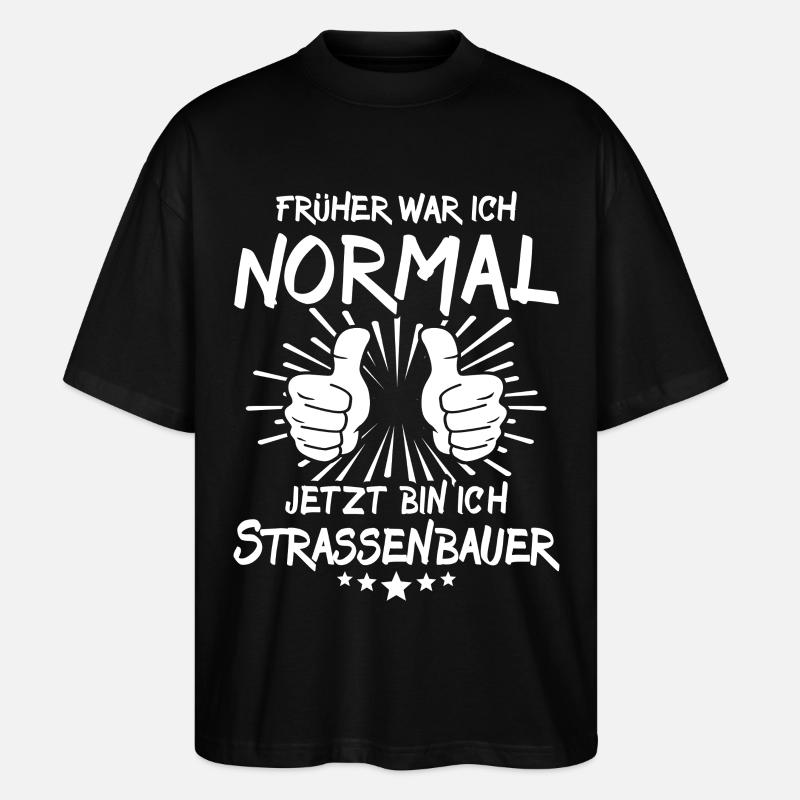 Strassenbauer - Stanley/Stella Oversized Unisex Bio T-Shirt Blaster 2.0 - Schwarz