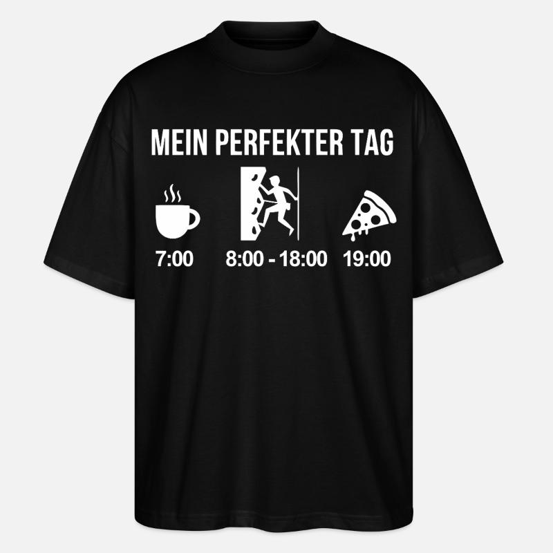 Escalade, bloc, Pizza Coffee - T-shirt bio Blaster 2.0 coupe oversize Stanley/Stella Unisexe - noir