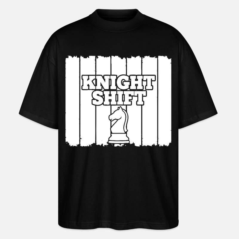 Shift du cavalier d’échecs - T-shirt bio Blaster 2.0 coupe oversize Stanley/Stella Unisexe - noir