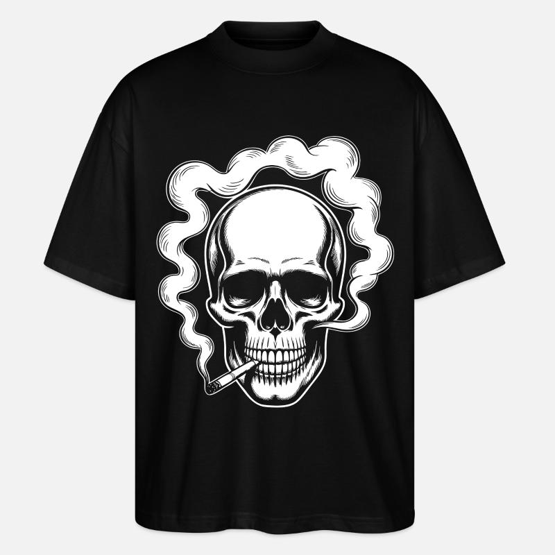 Conception du crâne fumant - T-shirt bio Blaster 2.0 coupe oversize Stanley/Stella Unisexe - noir