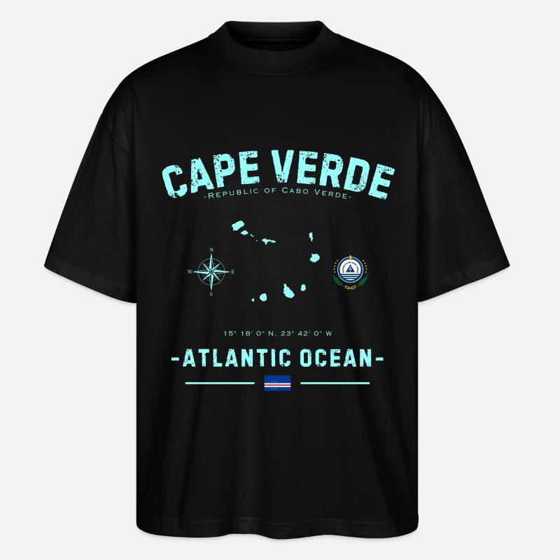 Cape Verde Atlantischer Ozean - Stanley/Stella Oversized Unisex Bio T-Shirt Blaster 2.0 - Schwarz