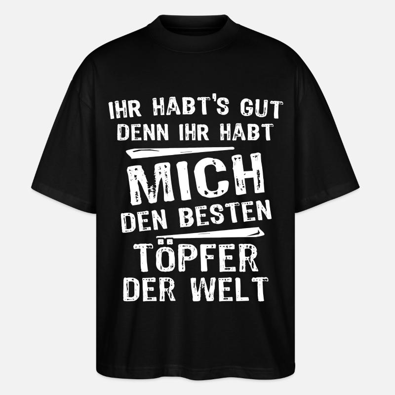Töpfer - Stanley/Stella Oversized Unisex Bio T-Shirt Blaster 2.0 - Schwarz
