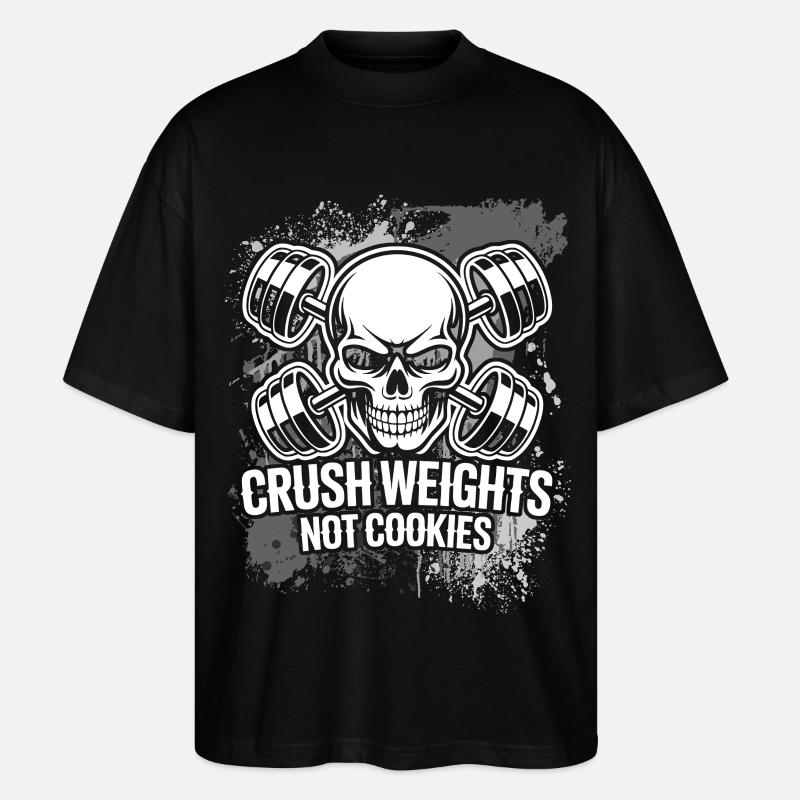 Crush Weights Gym - Stanley/Stella Oversized Unisex Bio T-Shirt Blaster 2.0 - Schwarz
