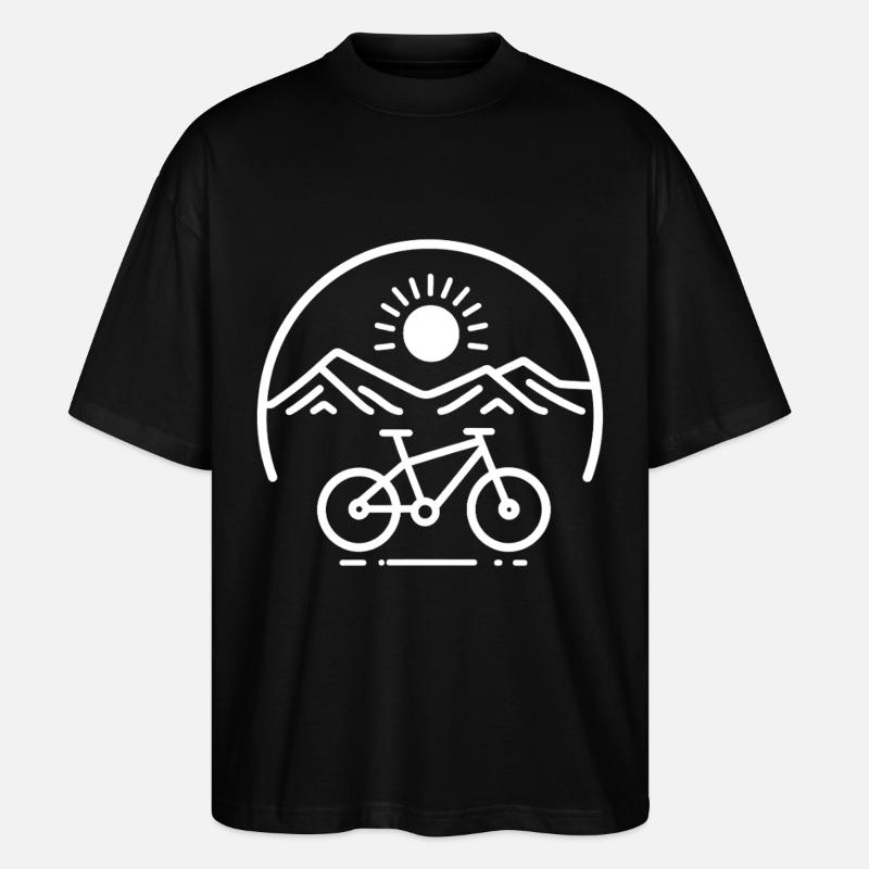 Logo vélo Mountain Panorama - T-shirt bio Blaster 2.0 coupe oversize Stanley/Stella Unisexe - noir