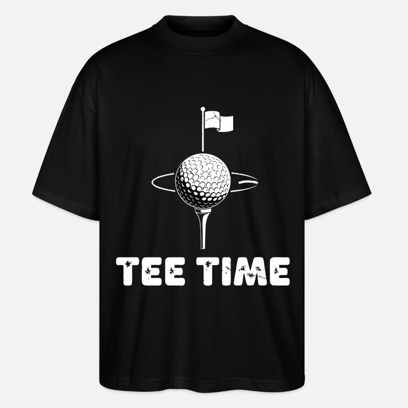 Golfin avausaika - Stanley/Stella Blaster 2.0 Unisex Oversized Luomu T-paita - musta