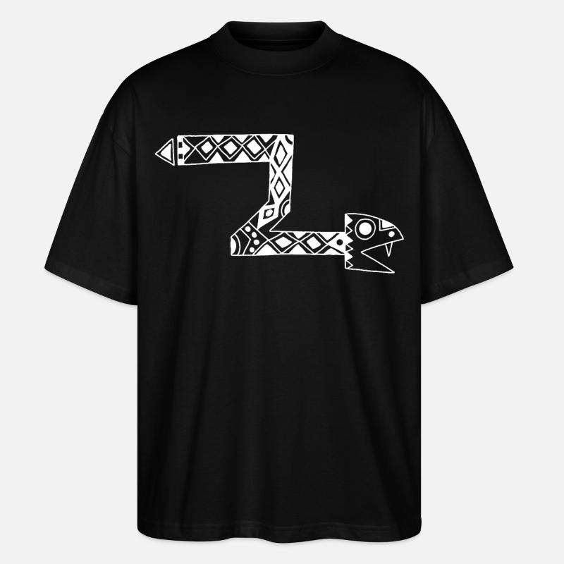 Serpent totem blanc - T-shirt bio Blaster 2.0 coupe oversize Stanley/Stella Unisexe - noir