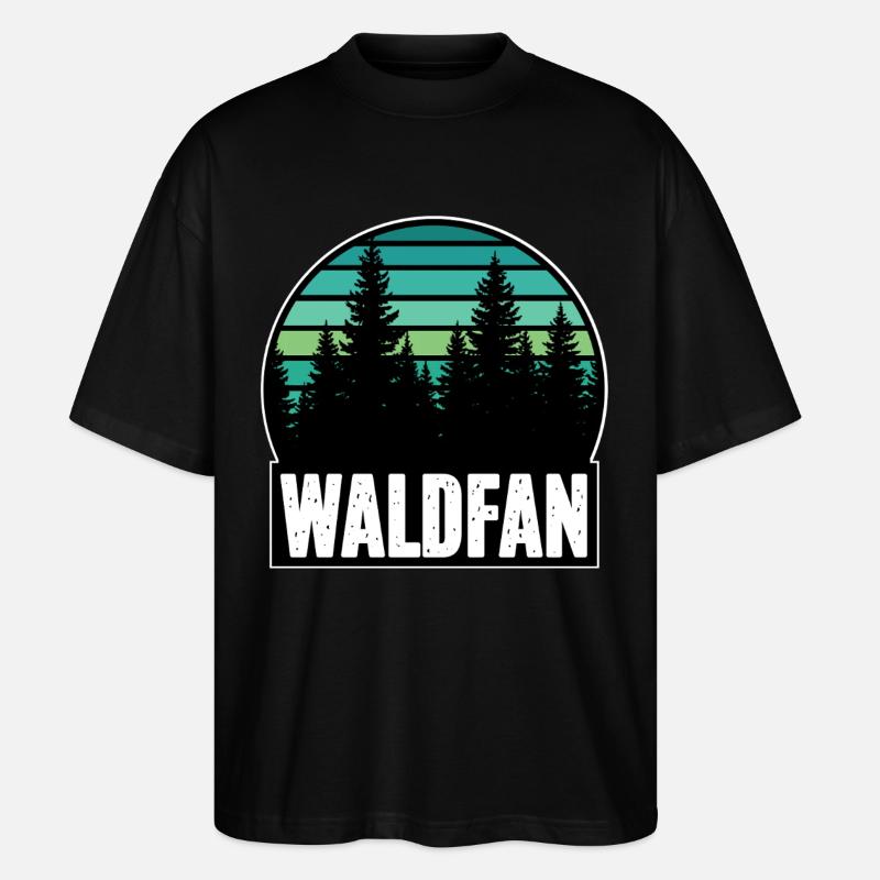 Waldfan - Stanley/Stella Oversized Unisex Bio T-Shirt Blaster 2.0 - Schwarz