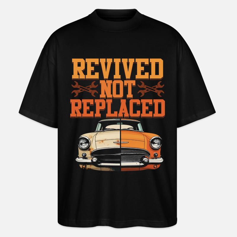 Auto Restauration Revived Not Replaced - Stanley/Stella Oversized Unisex Bio T-Shirt Blaster 2.0 - Schwarz